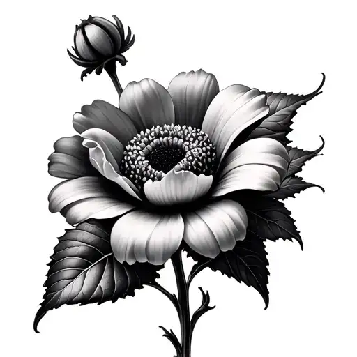 Flower Blooming And Partially Dying