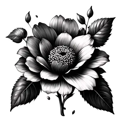 Flower Blooming And Leaves Falling