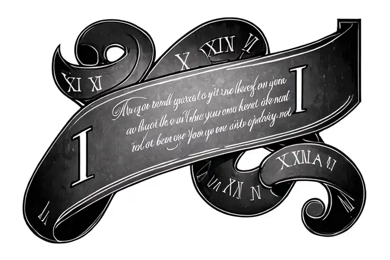 Roman Numerals Surrounded With A Quote From Tupac