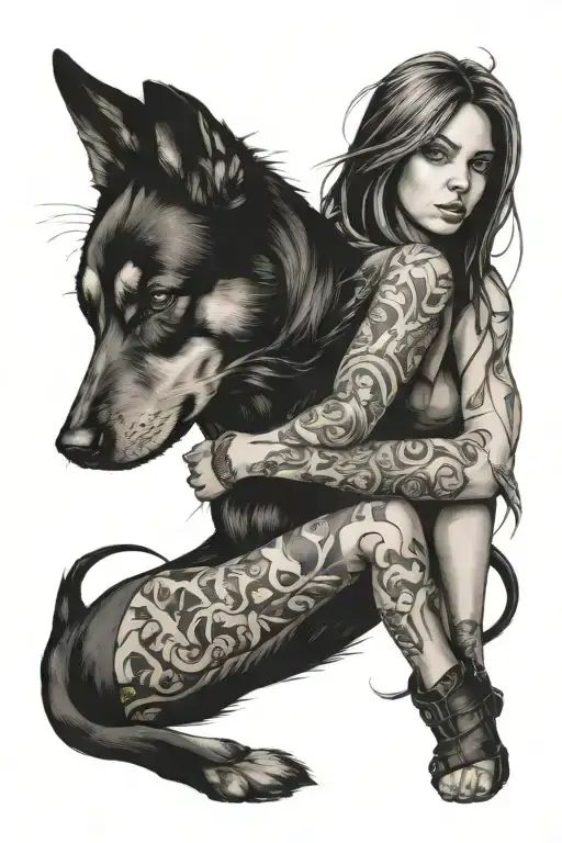 Powefull Women And Dogs