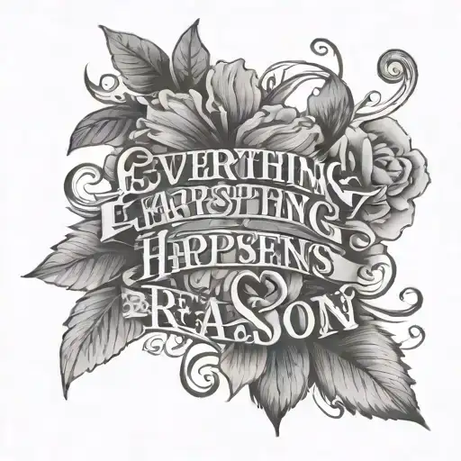 Font Saying Everything Happens For A Reason