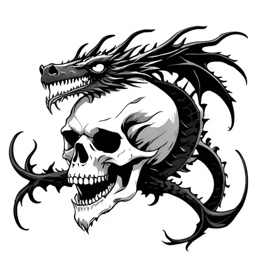 Skull And Dragon