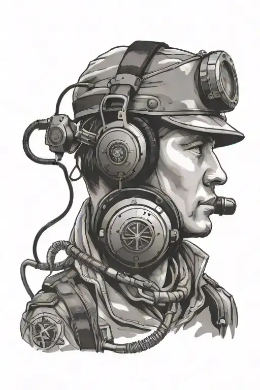 Military Service Headset Wrapped