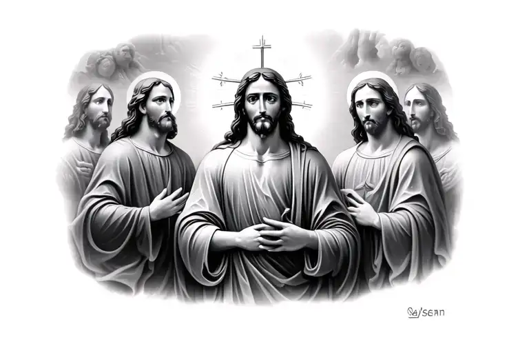 Christ And 12 Apostles