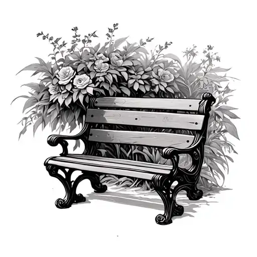 Garden Bench Looking