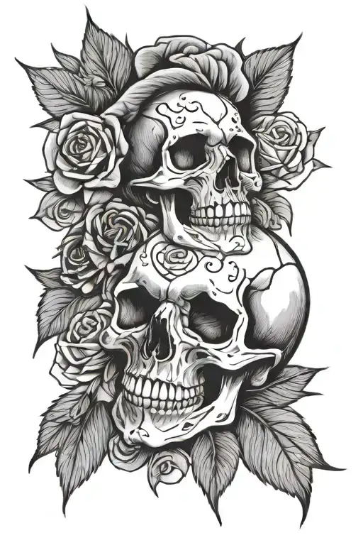 Skull And Rose