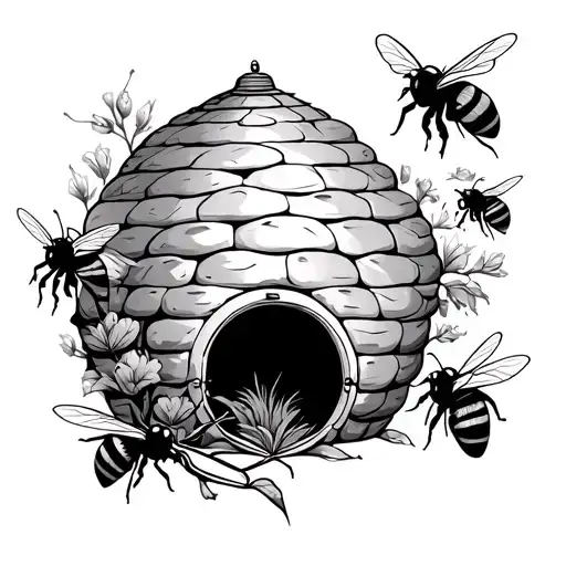 Beehive With Bees