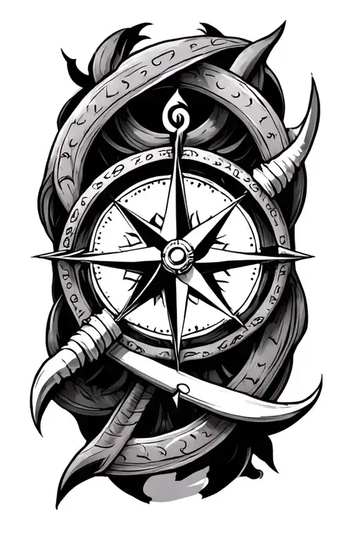 Viking Compass Intertwined