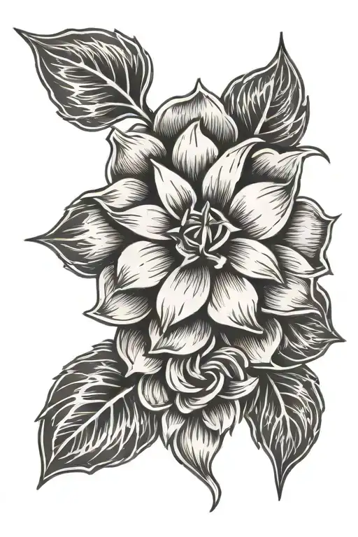 Flower With Lettering