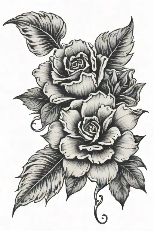 Flower With Lettering