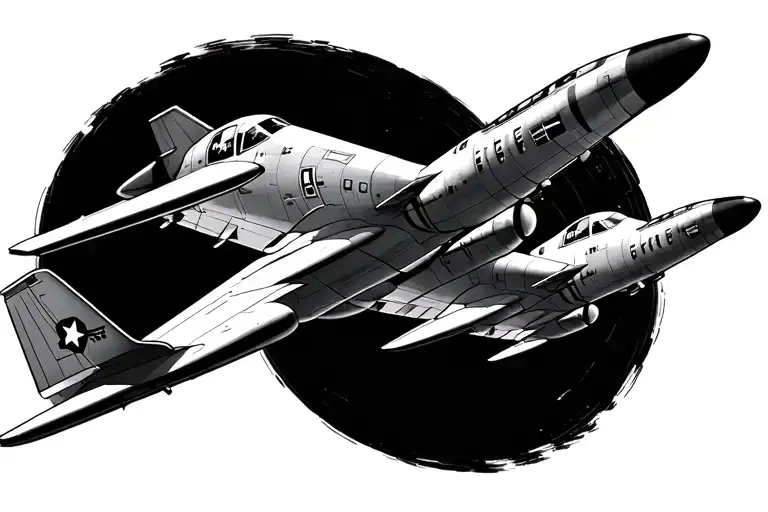 Two Airplanes Flying Overhead