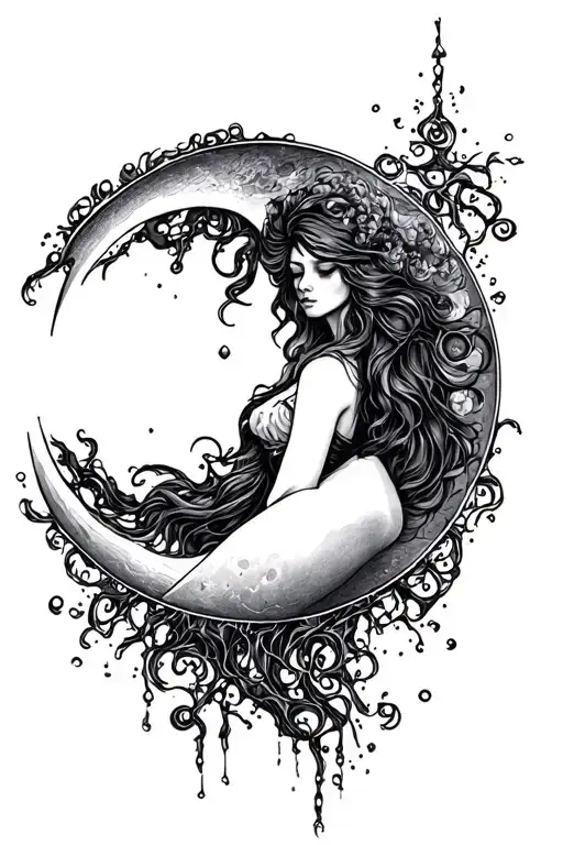 Woman Being The Moon