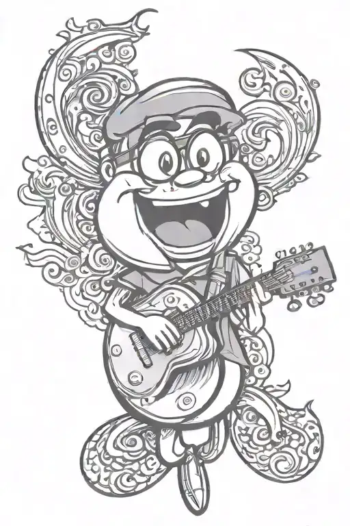 A Nice And Simple Singing Mike Tattoo Design