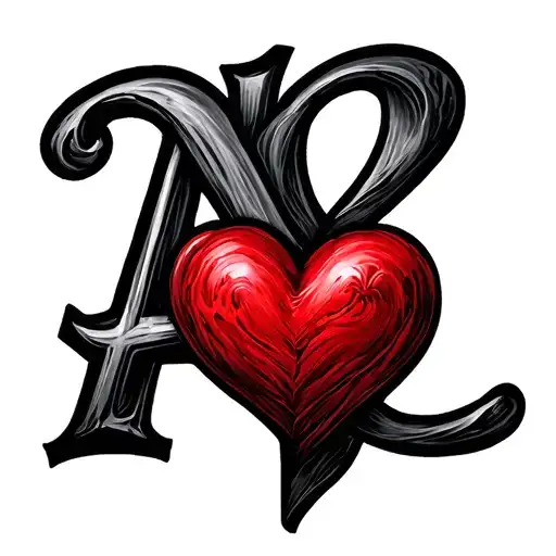 Two Hearts With A And L Integrated