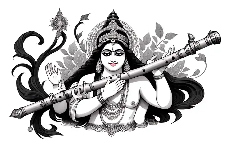 Kridha On Shree Krina Flute Surrounded