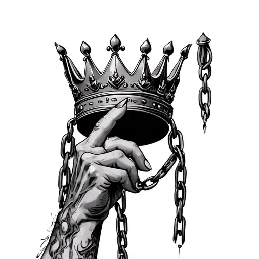 Shackled Hand Reaching For A Crown