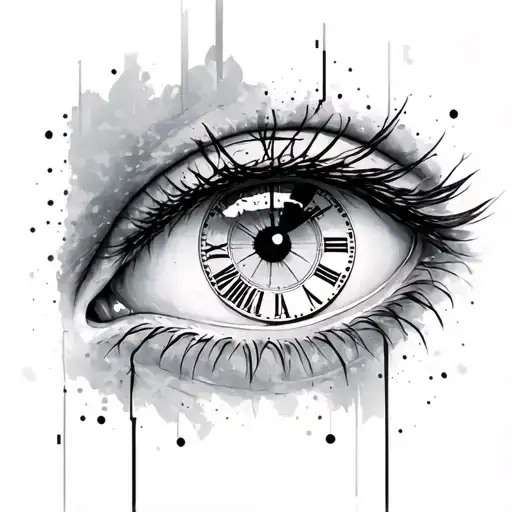 Eye With Clock Inside For Men