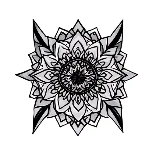 Mandala Design With Geometric Shapes Inspired