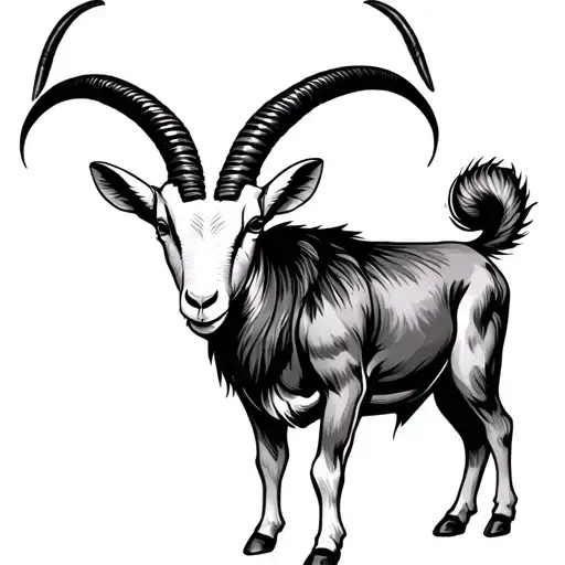 A Capricorn Goat With A Mix Of A Taurus Bull