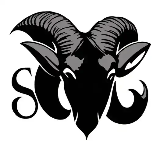 Aries Symbol With Text