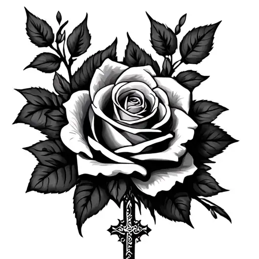 Cross And Roses