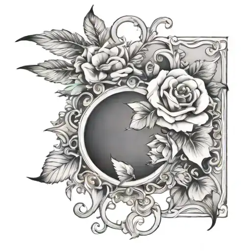 Make A Tattoo Like A Small Pencil Drawing In The Shape Of A Frame