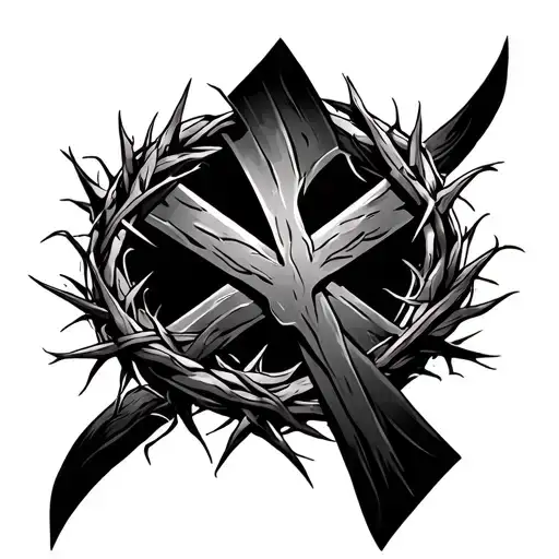 Cross Crown Of Thorns