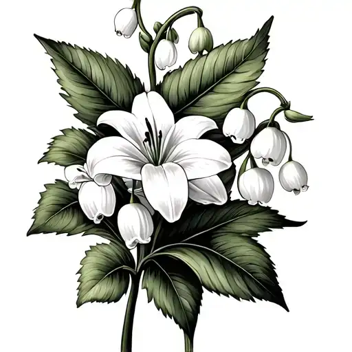 Lily Of The Valley And Hawthorn