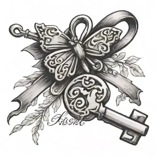 Old Key With The Words 'As Seen - As Heard - As Felt' Engraved On The Bow