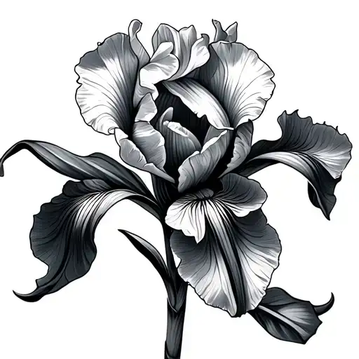 Bearded Iris Flower