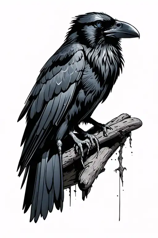 Raven Sitting