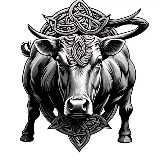 A Celtic Torc Interwoven With Bovine Imagry