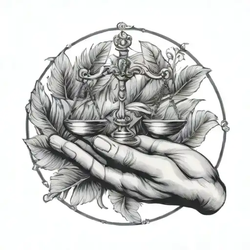 Libra Zodiac Sign On The Palm