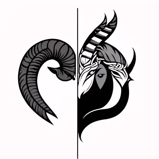 Aries And Capricorn Glyphs Merged