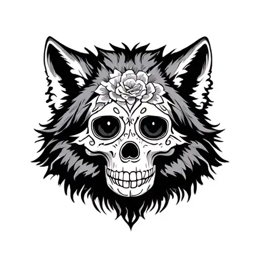 Wolf Sugar Skull