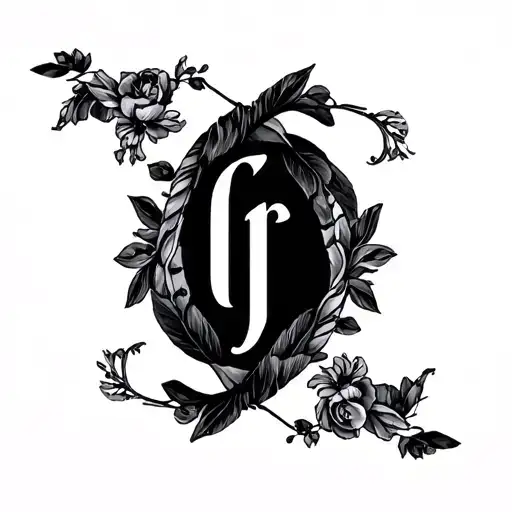 Letters C F R Feminine Small Delicate