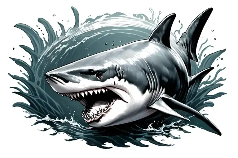 Great White Shark Emerging