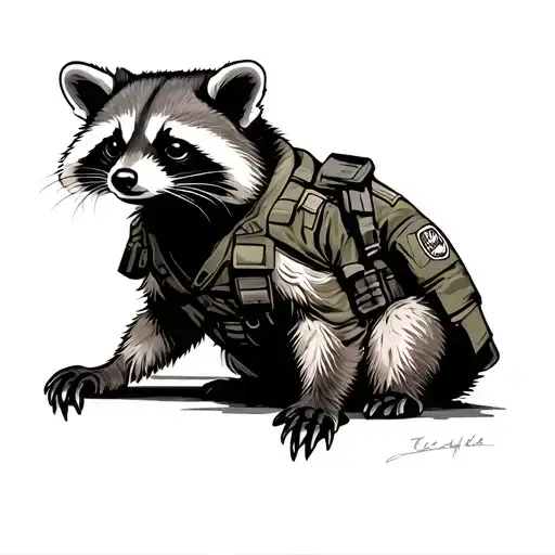 Sergeant Army Racoon