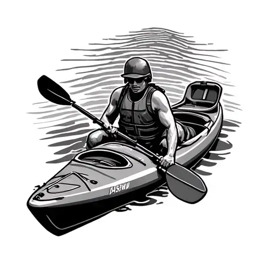 Sport Kayak And Fingerprint Mixed