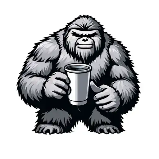 Army Yeti Holding A Yeti Cup