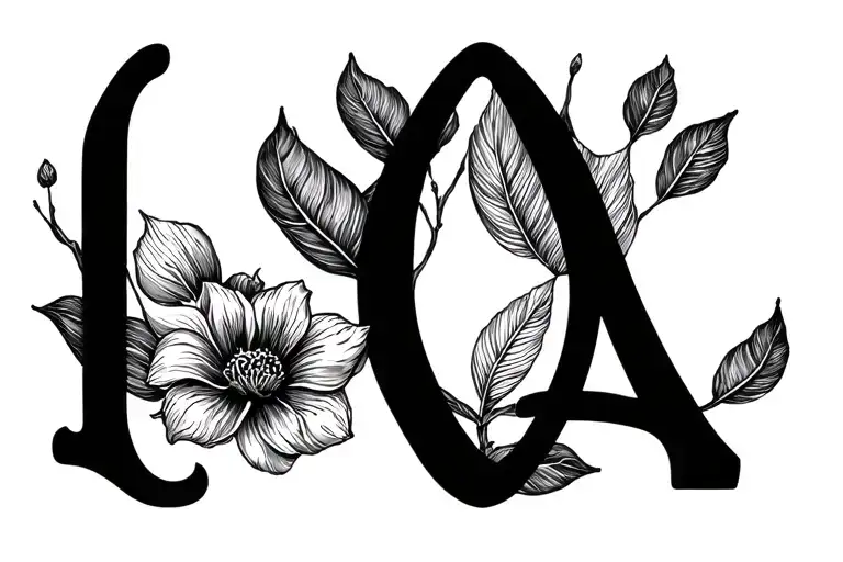 Letter L And Letter A Minimalist