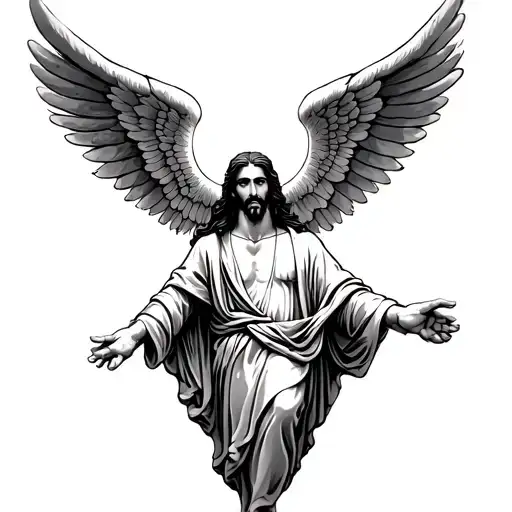 Yeshua With Open Wings