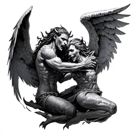 Angel Fighting Demon