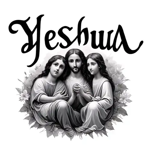 The Name Yeshua With Little Children Around