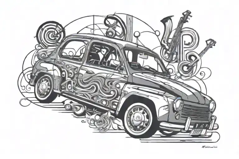 Renault 4 Music Front Notes Sylvia By Focus Fine Line