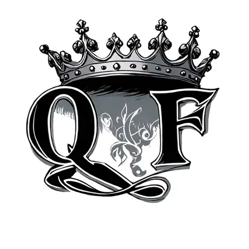 A Crown With The Letters Qf