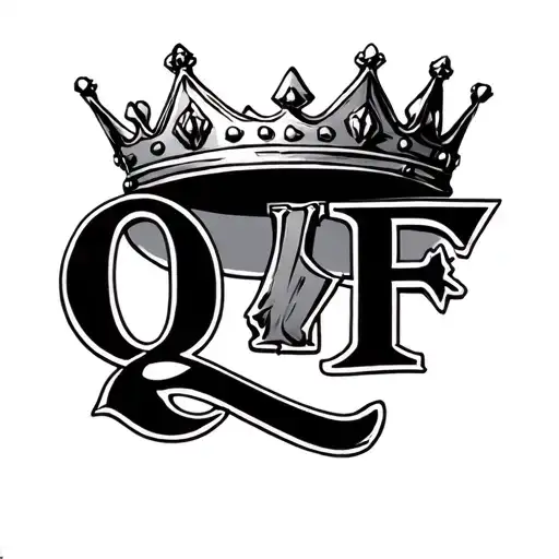 A Crown With The Letters Qf