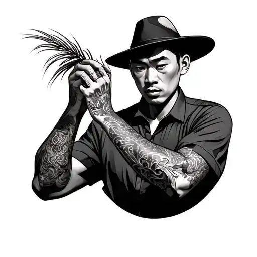 Vietnamese Man Holding