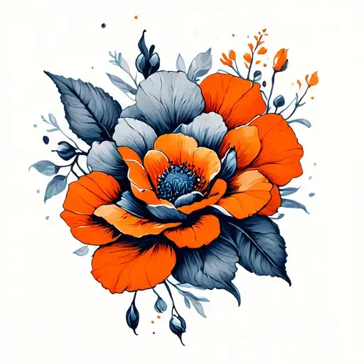 97 In Orange And Blue