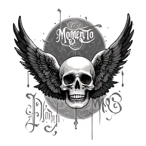 Momento Mori Written With Wings Spread Wide